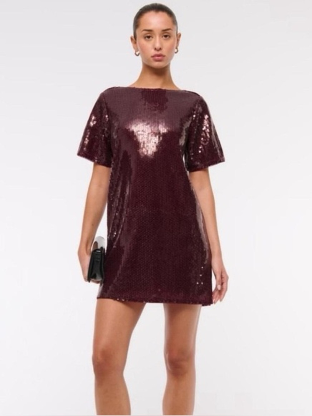 NWT Abercrombie & Fitch Sequin Tee Shift Mini Dress